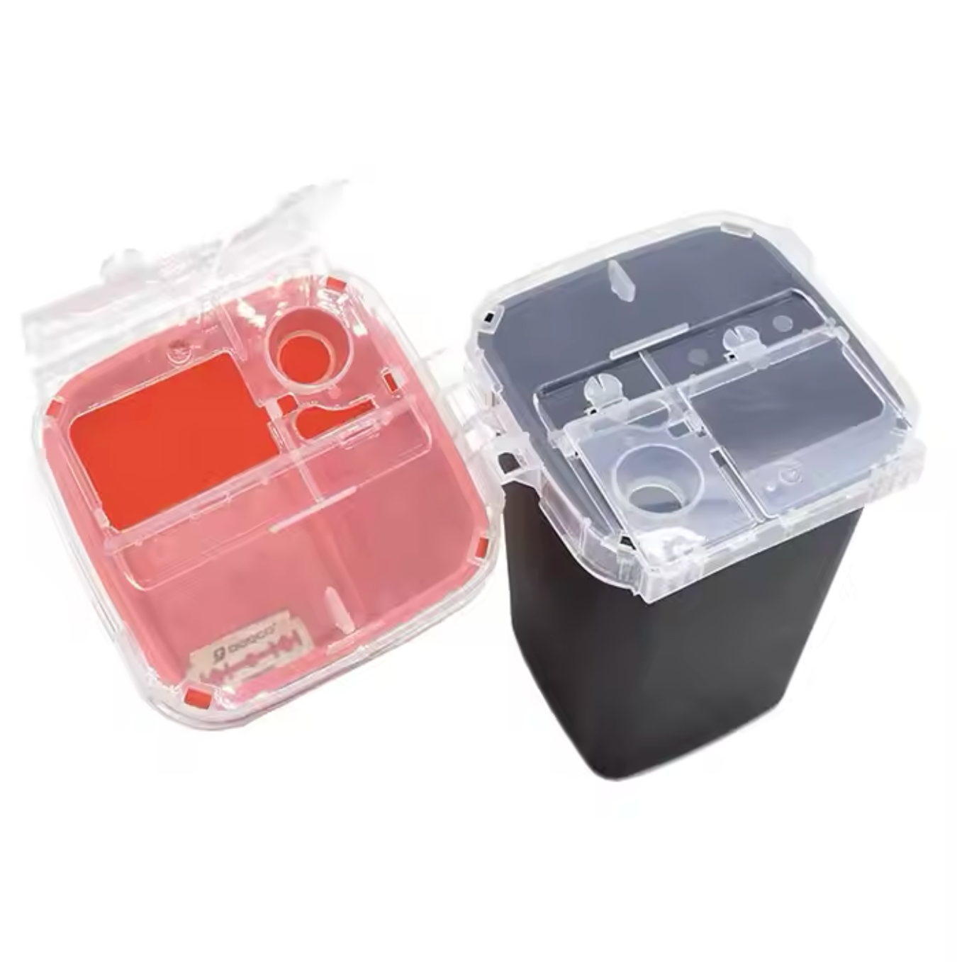 Használt borotva penge tároló edény